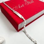 Srebrna ženska narukvica pločica 42 NŽ 441750