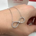 Srebrni ženski lanac sa cirkonima beskonačno 294 LŽ 229425