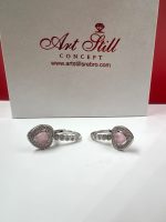 Srebrne minđuše sa cirkonima roze srce 54 MC 330250 - Slika 2