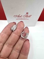 Srebrne minđuše list cirkon 54 M 305130 - Slika 2