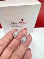 Srebrne minđuše list cirkon 54 M 305130