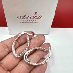 Srebrne minđuše duguljaste karike 102 M 582038