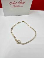 Srebrna ženska narukvica sa pozlatom srce 43 N 336163 - Slika 2