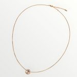 Srebrni pozlaćeni lanac sa bledo roze cirkonom 295 L 195405