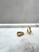 Srebrne pozlaćene minđuše karike srce 295 M 190120 - Slika 3