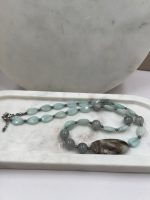Unikatna ogrlica od žada, angelita, amazonita i hematita 440 - Slika 3